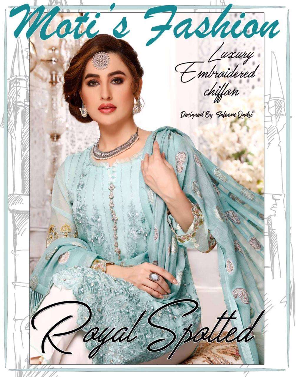 Royal Spotted Luxury Embroidered Chiffon Collection